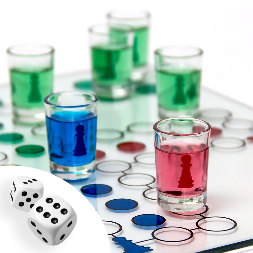 Ludo Juegos De Mesa Familiar Ludo De Vidrio Shot Juego Mesa