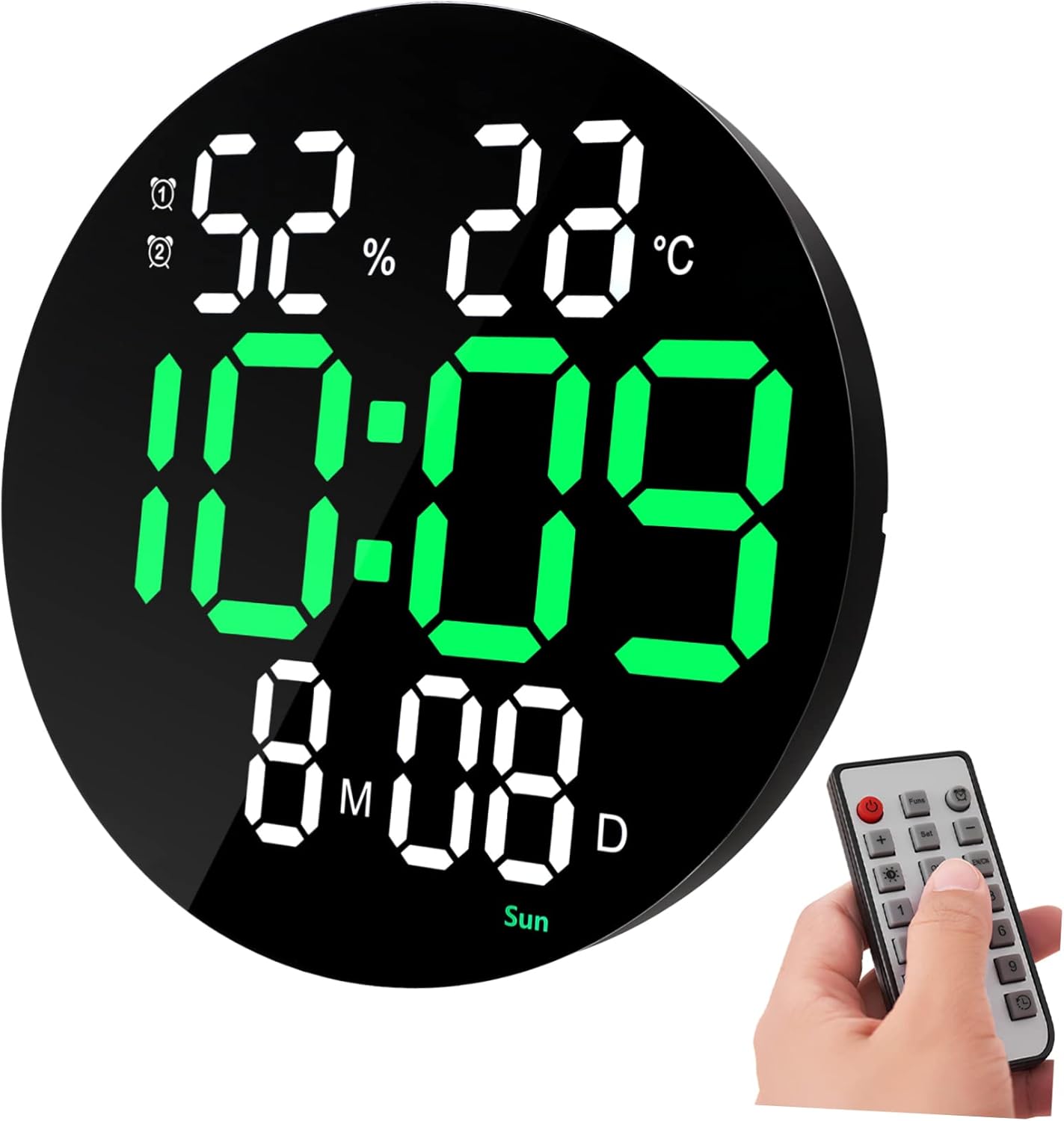 Reloj De Pared Moderno Reloj De Pared Digital Redondo Led