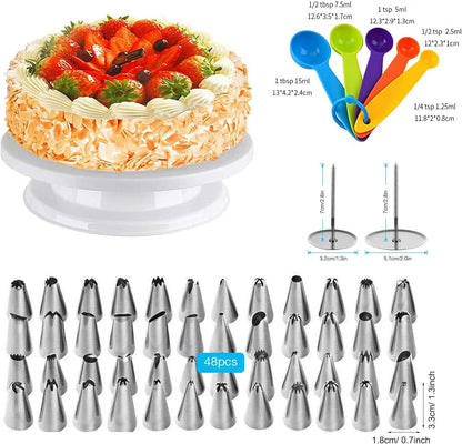 Set Kit De Decoración De Tortas Reposteria 66 Pcs Base Torta