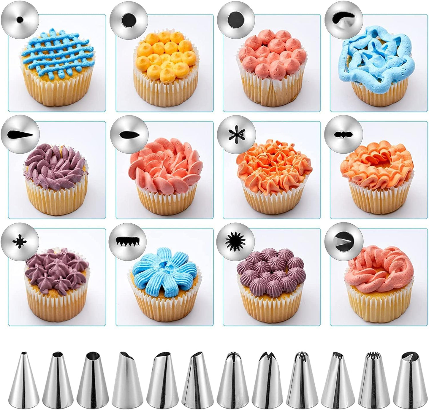 Set Kit De Decoración De Tortas Y Reposteria 92 Pcs Cupcakes