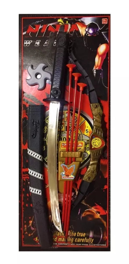 Juguete Ninja Espada Juguete Shuriken Arco Juguete Set 8pcs