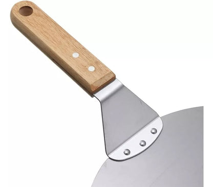 Pala De Pizza Redonda 25.5cm Acero Inox Con Mango De Madera