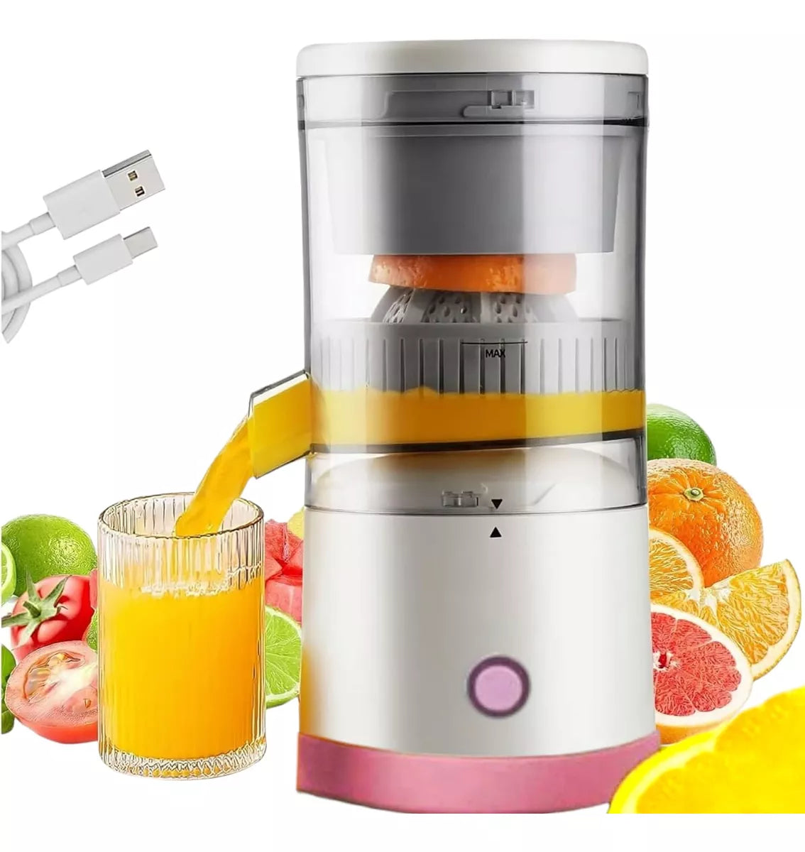 Extractor De Jugo Electrico Exprimidor De Naranja Portatil