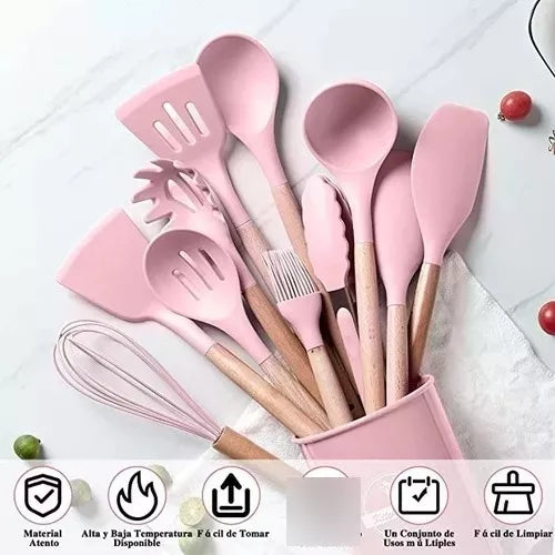 Set X12 Utensillos De Cocina Antiadherentes De Silicona Agregar a favoritos