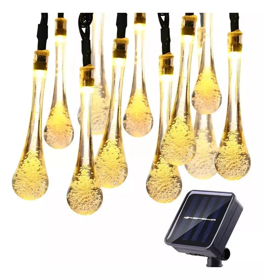 Luces Guirnalda Solar Exterior Luces Navidad Solar 20led 5m