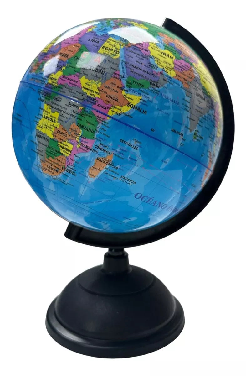 Globo Terraqueo Giratorio Con Base 20cm Mapa Mundi Mesa Pvc