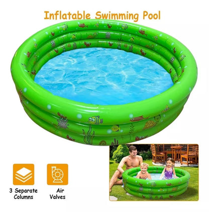 Piscina Inflable Plástico Niño 3 Anillos 120x40cm Verano