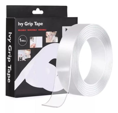 Cinta Silicona Adhesiva Doble Contacto Transparente Ivy Grip 3mts.