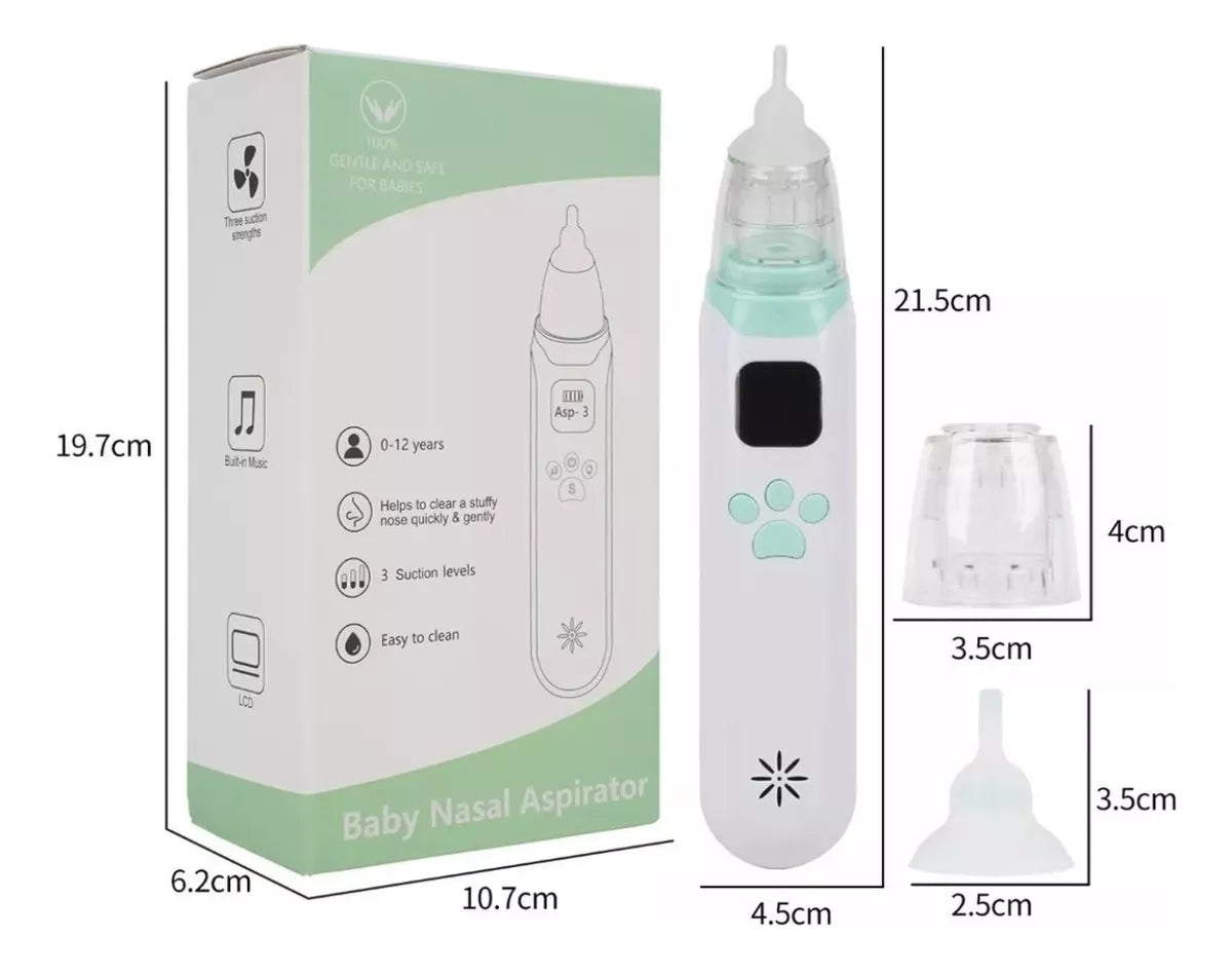 Aspirador Nasal Electrico Para Bebe Saca Mocos Recargable