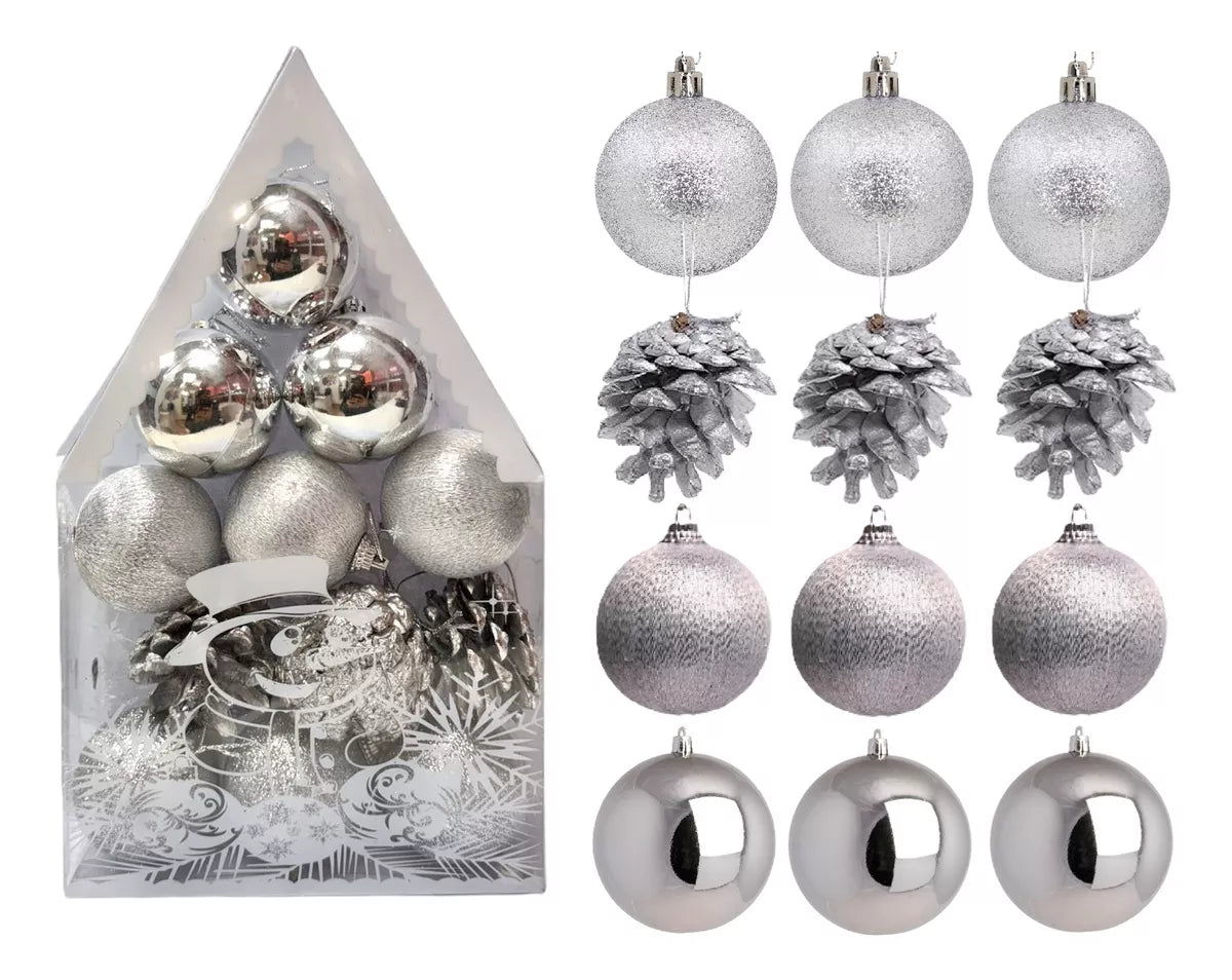 Pack X12 Bolas De Arbol De Navidad Esferas 6cm Decoracion