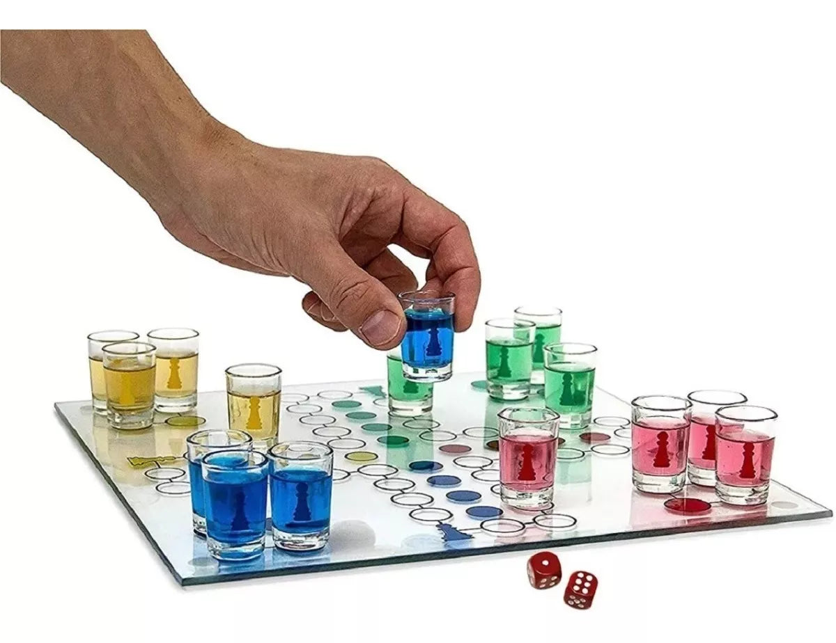 Ludo Juegos De Mesa Familiar Ludo De Vidrio Shot Juego Mesa