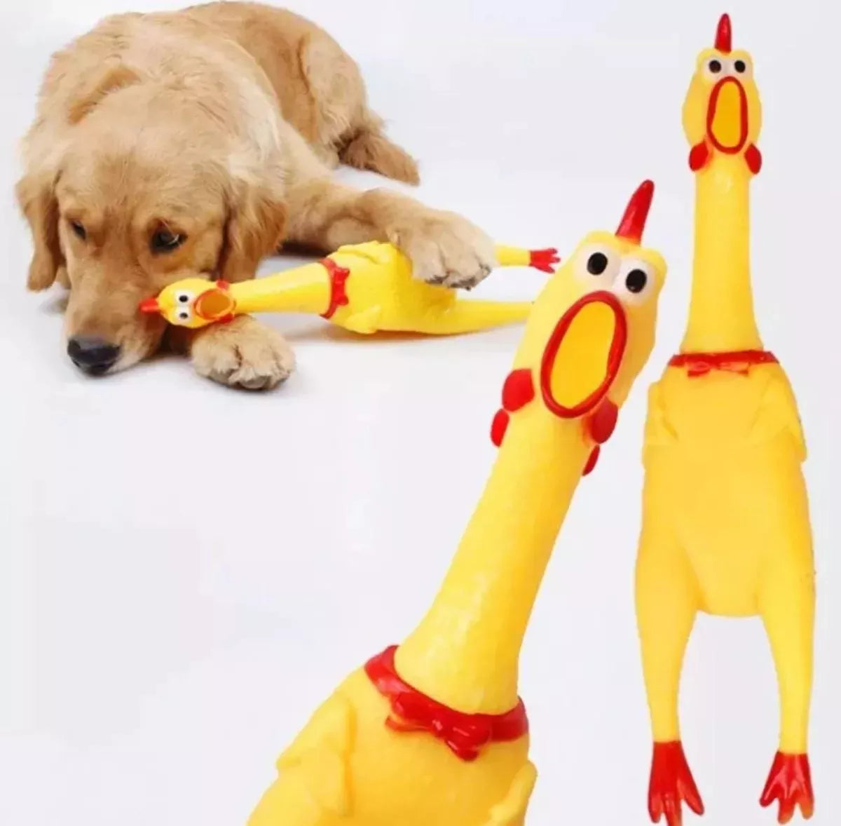 Juguetes Para Perros Pollo Griton Broma Juguete Mascota 38cm