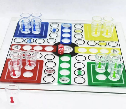 Ludo Juegos De Mesa Familiar Ludo De Vidrio Shot Juego Mesa