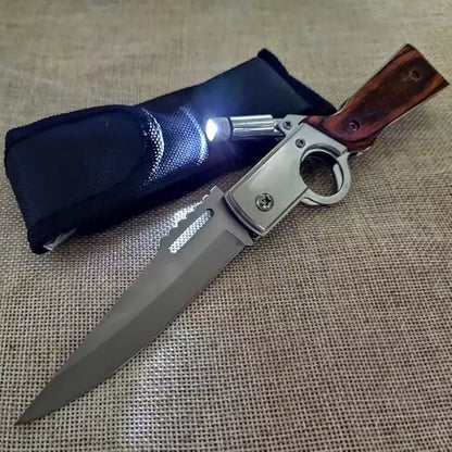 Cuchillo De Supervivencia Navajas Estilo Bayoneta C/linterna