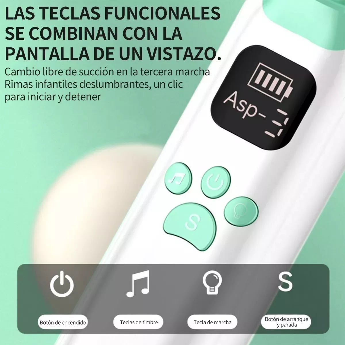 Aspirador Nasal Electrico Para Bebe Saca Mocos Recargable