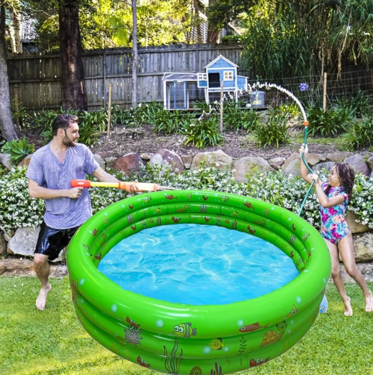 Piscina Inflable Plástico Niño 3 Anillos 120x40cm Verano