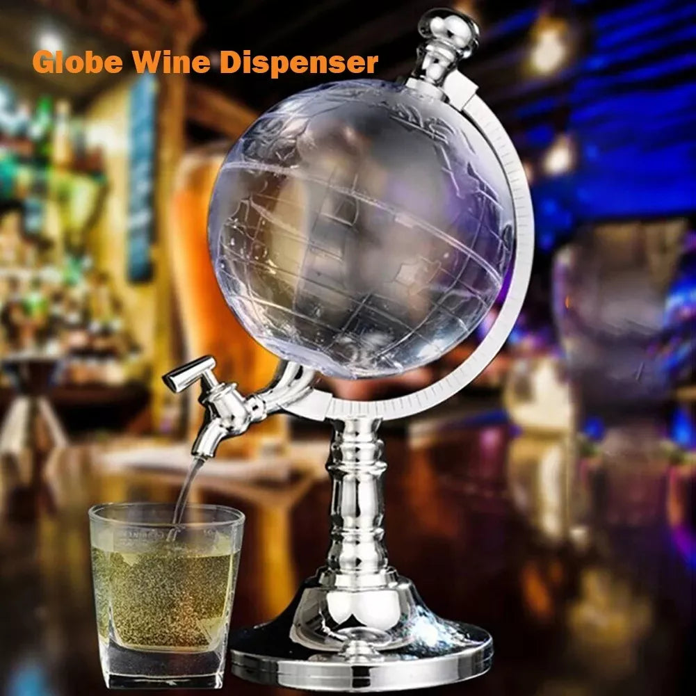 Dispensador De Licor Y Bebidas Globo Terraqueo Fiesta Bar