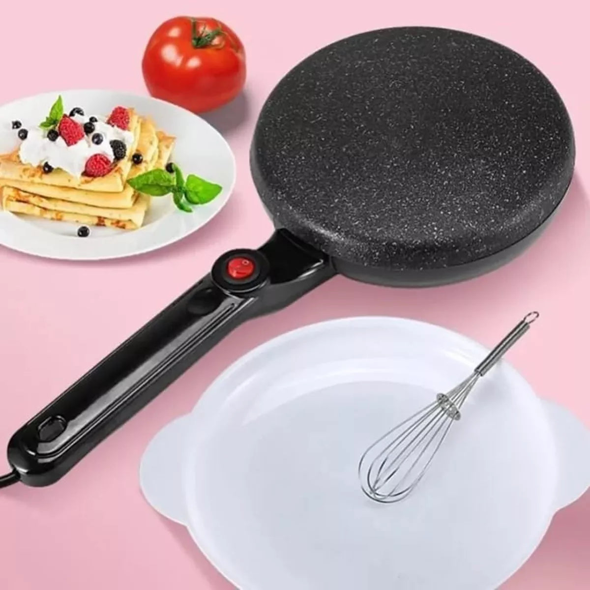 Panquequera Crepes Panquequera Electrica+ Plato Batidor 20cm