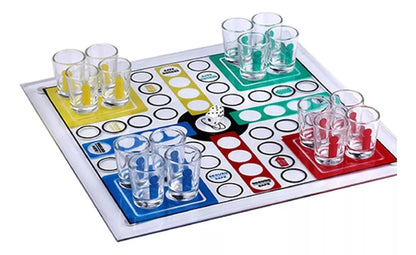 Ludo Juegos De Mesa Familiar Ludo De Vidrio Shot Juego Mesa