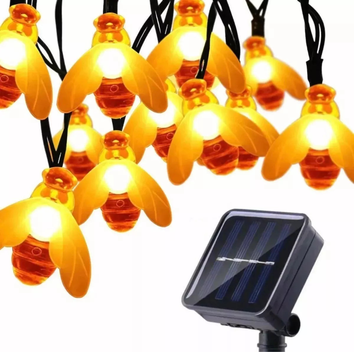 Guirnaldas Solar Abejas 40 Luces Guirnalda Abejas 6mts Luz