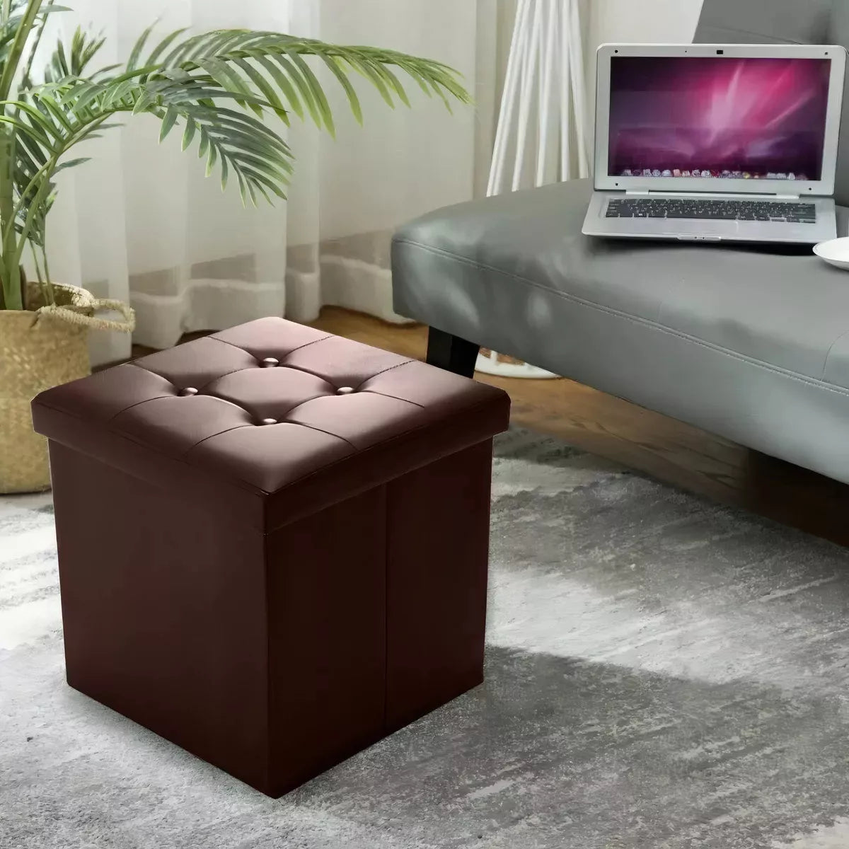 Puff Sillon Pouf Baul Puff Silla Cubo Organizador Plegable