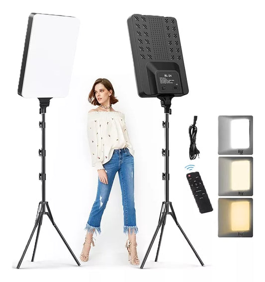 Panel De Iluminación Luz Led Para Fotografía + Tripode