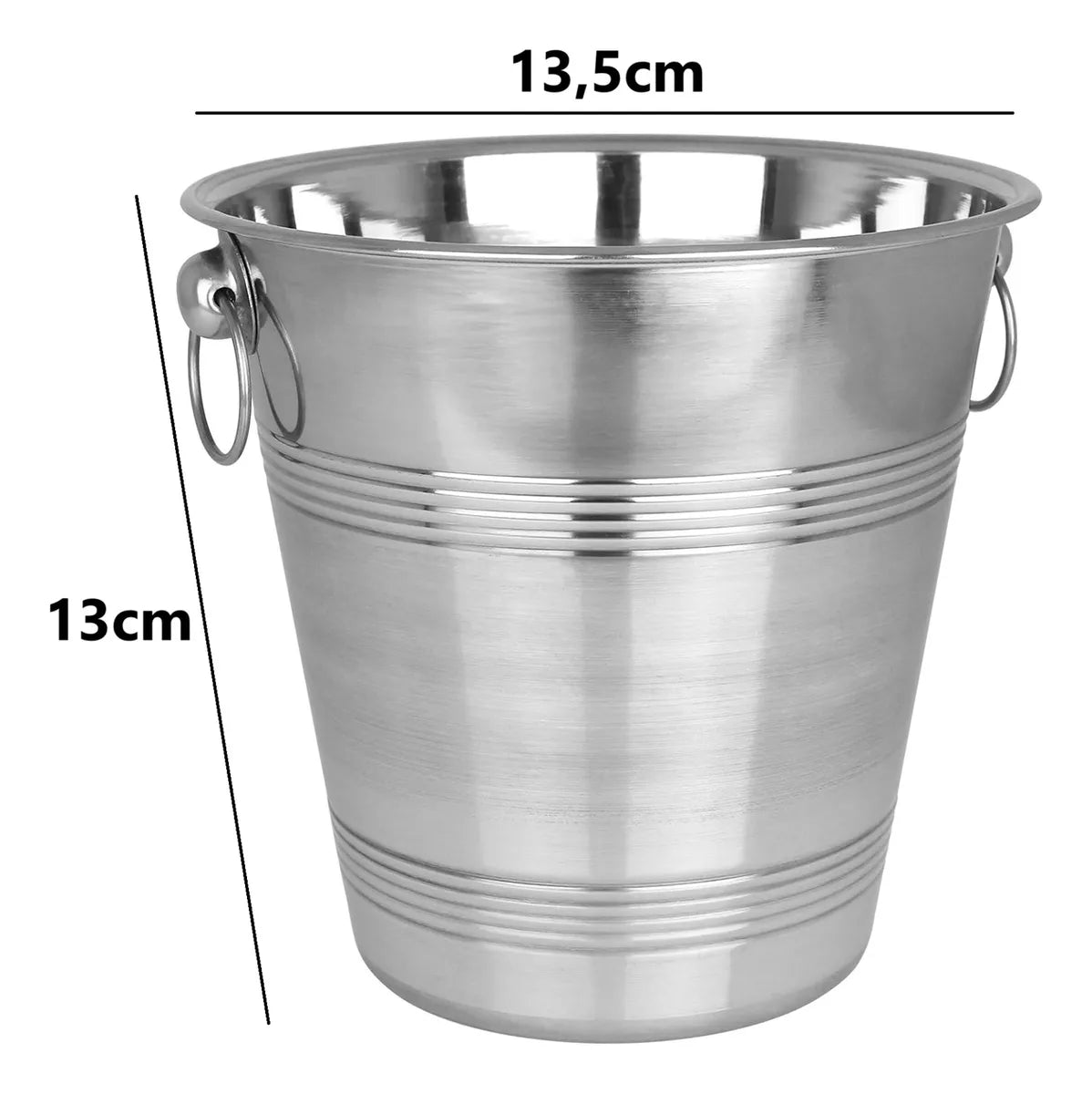 Hielera Cubetera De Acero Para Botella Latas Hielo Bar 13,5cm