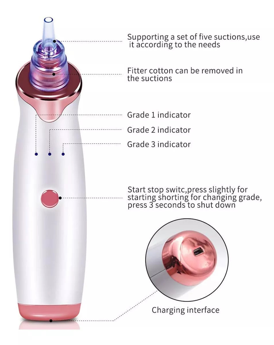 Limpiador Facial Máquina Extractora De Puntos Negros Acne