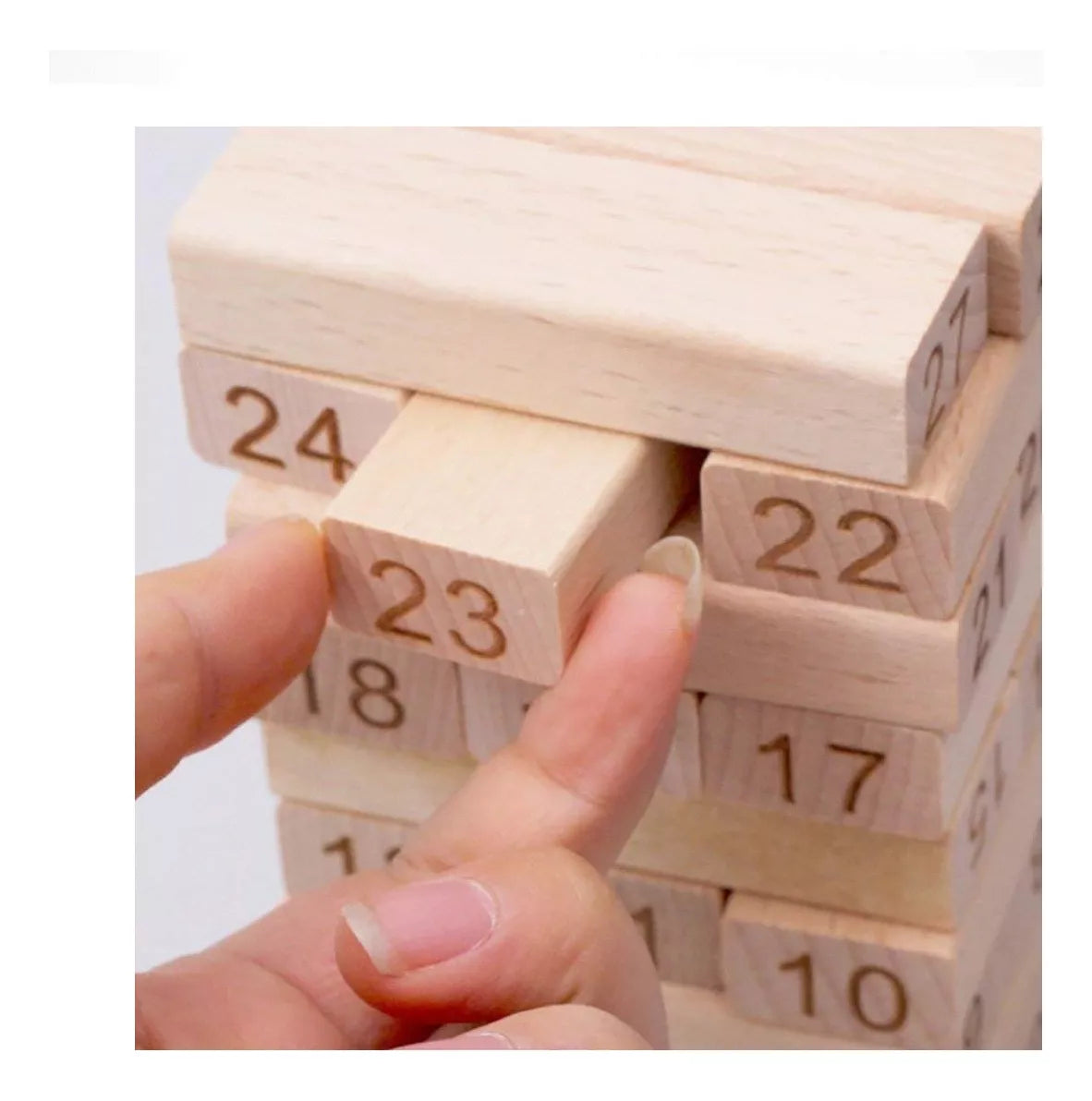 Juego Educativo Yenga Juego Mesa Numeros 54 Piezas Madera