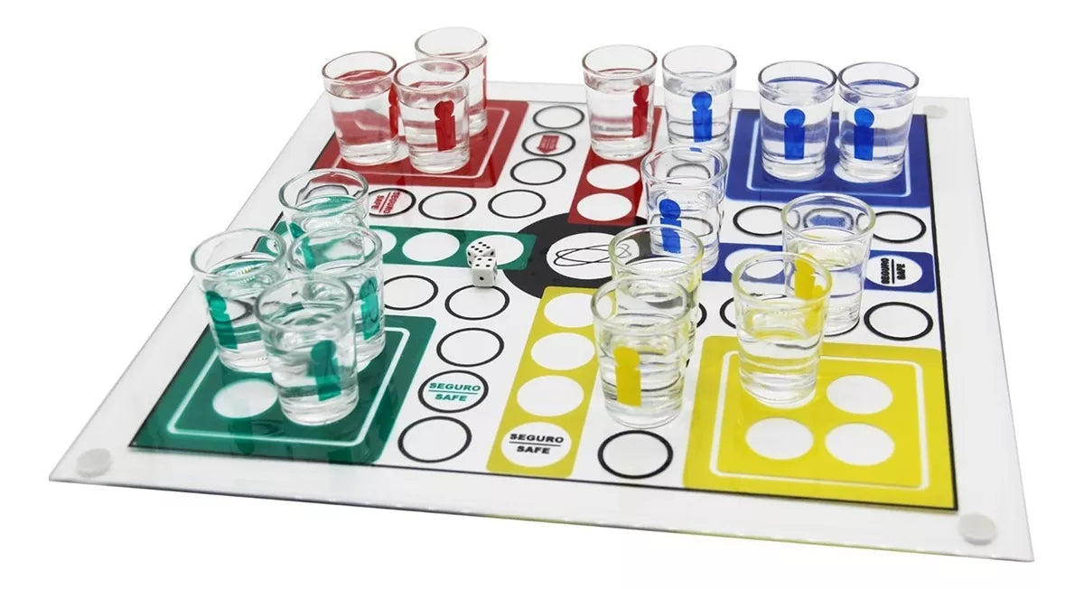 Ludo Juegos De Mesa Familiar Ludo De Vidrio Shot Juego Mesa