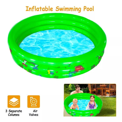 Piscina Inflable Plástico 3 Anillos Piscina Redonda 100x35cm