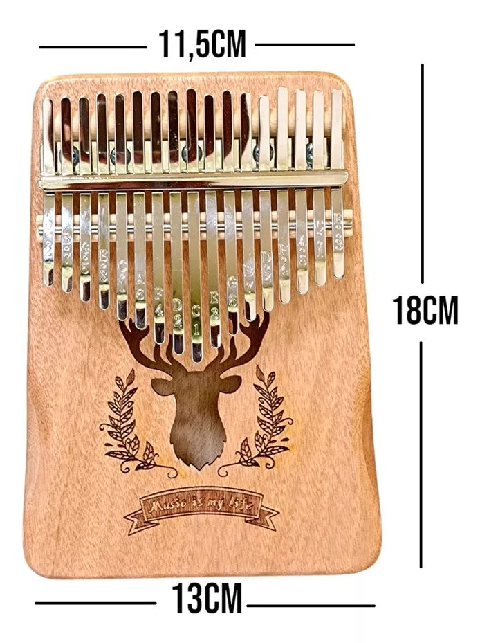 Kalimba Metalofono Pulgar Piano Africano 17 Teclas Kalimba