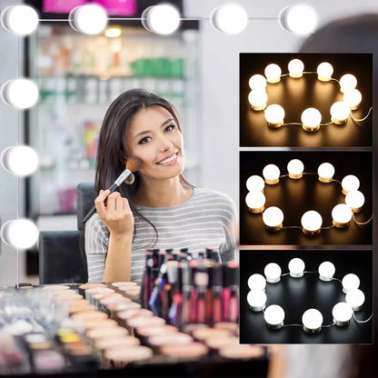 Luces Para Espejo Tocador Maquillaje 10 Led Bombillas