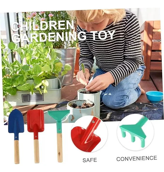 Set Jardinería Mini Palas Rastrillo Flores Plantas Niños jardin y playa