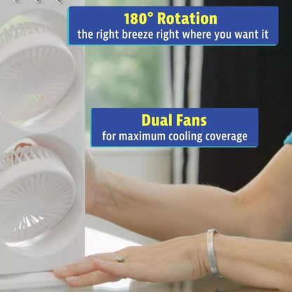 Ventilador Humificador Aire Acondicionado Doble Recargable