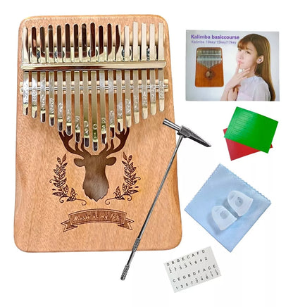 Kalimba Metalofono Pulgar Piano Africano 17 Teclas Kalimba