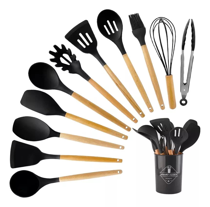 Set X12 Utensillos De Cocina Antiadherentes De Silicona Agregar a favoritos