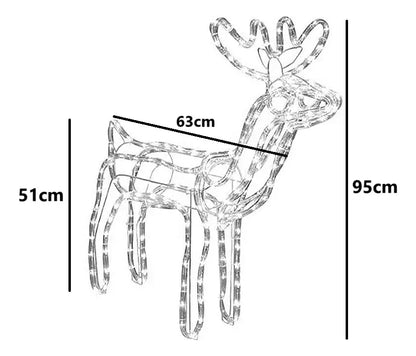 Reno Navideno Luz Renos De Navidad Reno Navideño Luces 95cm