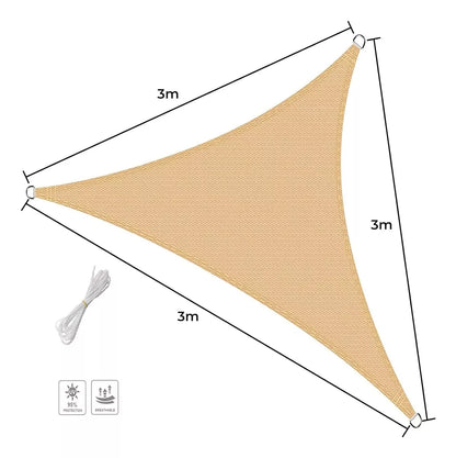 lona para toldo 3x3x3 Vela Sombra Toldos Vela Triangular terraza jardin