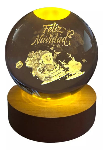 Lampara De Velador Lamparas De Velador 3d Bola Cristal