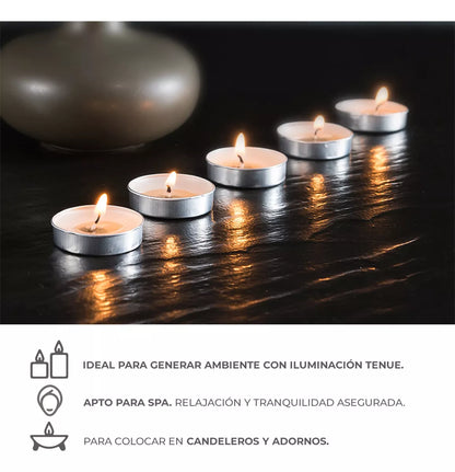 Pack X50 Velas Flotantes Vela Blanca/amarillas Velas Noche