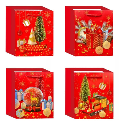 X12 Bolsa Regalo Navidad Extra Grande Bolsa Navidad 17x15cm