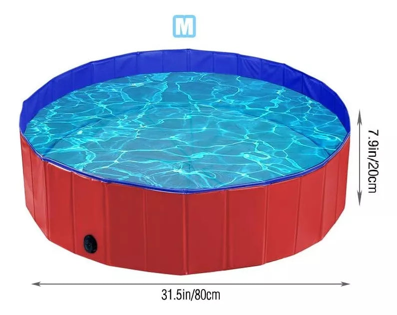 Piscinas Piscina Plastica Plegable Para Mascotas 80x20cm