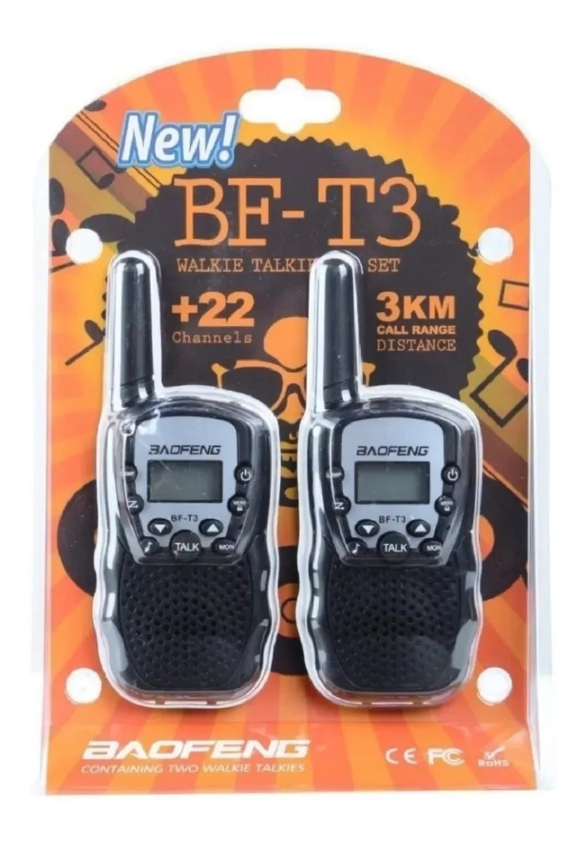 Walkie Talkie Baofeng Bf-t3 Portátil 22canales 3kilometros