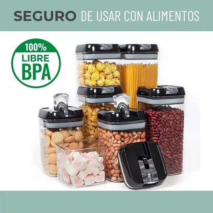 Organizador Despensa Frascos Para Condimentos Recipientes 7pcs