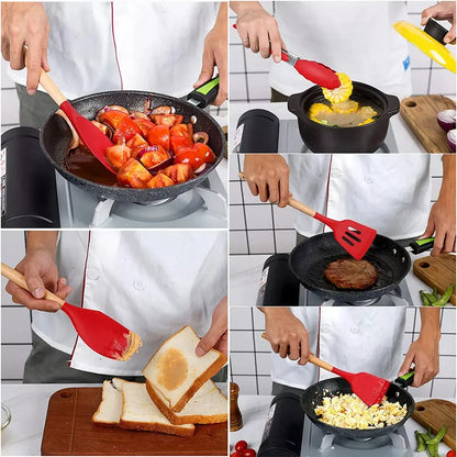 Set X12 Utensillos De Cocina Antiadherentes De Silicona Agregar a favoritos