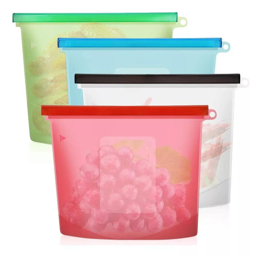 Bolsa De Silicona Para Alimentos 1500cc Bolsas Reutilizables