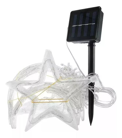 Cascada Luces Guirnalda Navidad Luces Cortina 120 Led 3mt solar