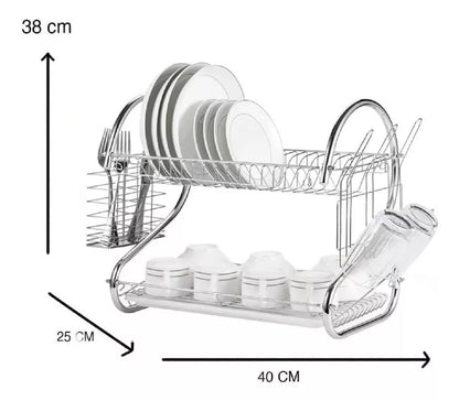 Secaplatos 2 Niveles Secador De Loza Secador Escurridor Loza