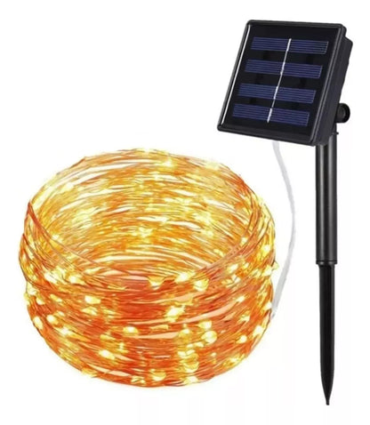 Luces Navidad Solar Guirnaldas Luces Hada Solares 100l 12m